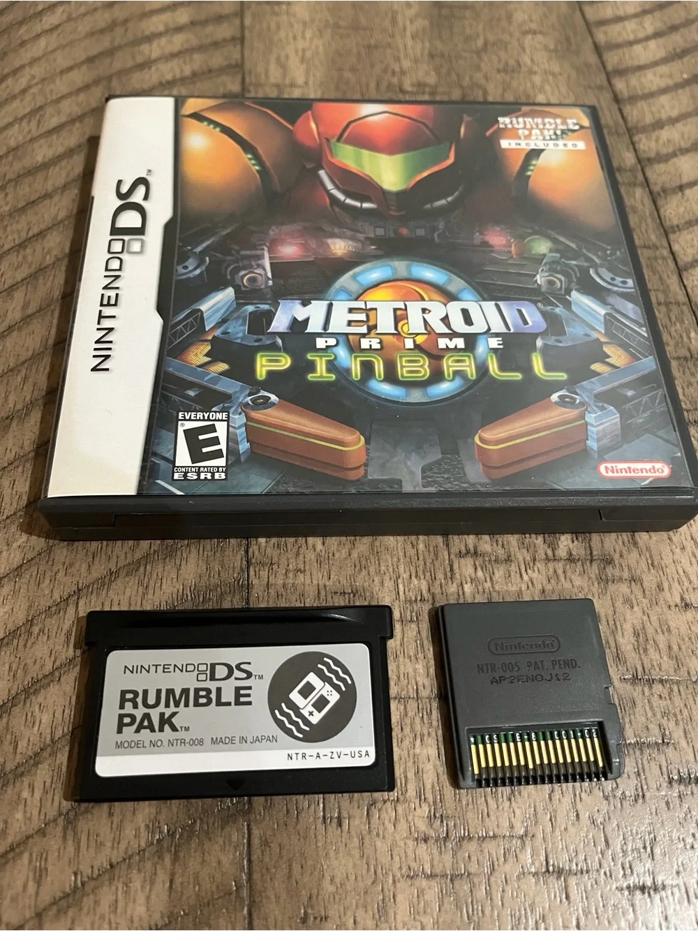 Nintendo DS 2005 Metroid Prime Pinball Complete w/ Rumble Pak & Manual Samus EUC